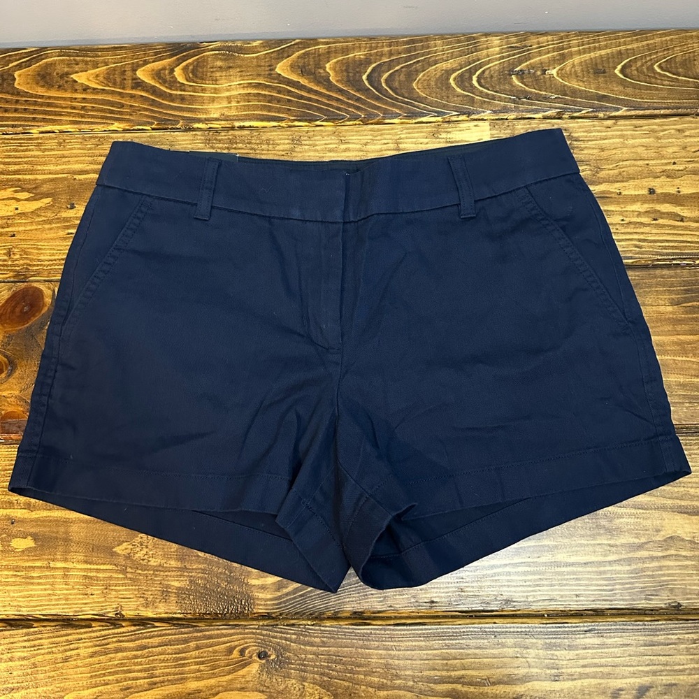 NWT J. Crew Factory 3.5" Shorts Navy Size 8 Chino H5616 - Picture 2 of 9
